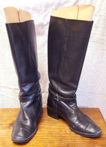Amanda Smith Boots-494 Bridle-Womans 8.5 M-Black-Leather-1.5&quot; Heel-w Box... - $41.13