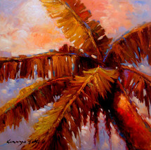 Royal Palms 2 by Kanayo Ede. Giclee print on canvas. 24&quot; x 24&quot; - $155.00