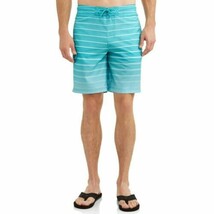 George Men&#39;s Gradient Stripe E-Board 9-Inch Swim Short Blue Size 3XL/3XG... - $18.80