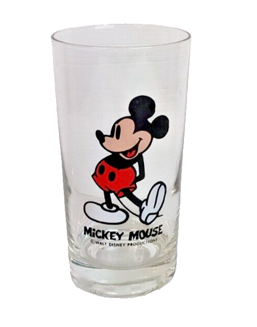 Primary image for Disney Productions Mickey Mouse & Robin Hood Drinking Glass 5 in. vintage
