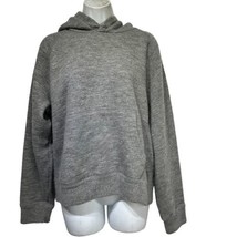ozia gray pullover hooded wool sweater Long Sleeve Hoodie Sweatshirt Size M - $38.60