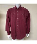 Carhartt Canvas Shirt Jacket Mens XL Tall Dark Red S96 Flannel Lined Sna... - $54.70
