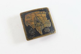 Vintage Solid Brass South Central Region Boy Scout B.S.A Square Belt Buckle - £17.54 GBP