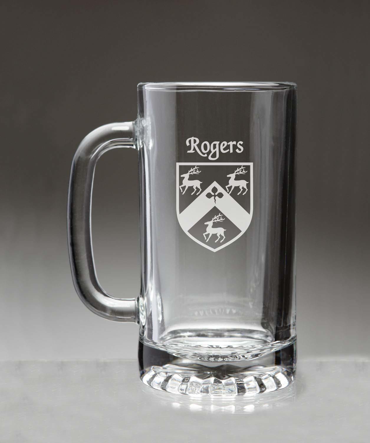 Rogers Irish Coat of Arms Glass Beer Mug (Sand Etched) - £21.99 GBP