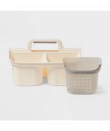 Room Essentials 2-in-1 Shower Caddy for Dorm Beige Polypropylene - $321.03 MXN