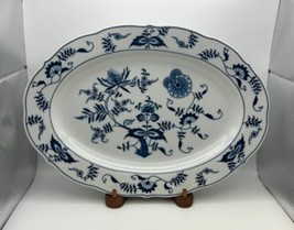 BLUE DANUBE 14&quot; Oval Serving Platter Made in Japan - $59.99