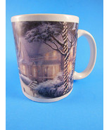 Festive 2008 Thomas Kinkade Hometown Christmas Memories Snow Coffee Cup ... - £6.24 GBP