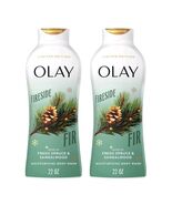 Olay Fireside Fir Body Wash 22oz 2 Pack Hydrating B3 Complex Spruce &amp; Sa... - $25.73