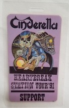 CINDERELLA - ORIGINAL 1991 CONCERT TOUR LAMINATE BACKSTAGE PASS ***LAST ... - £15.80 GBP
