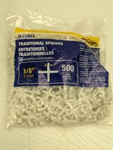 Pack of 500 QEP Traditional Tile Flexible Spacers White 1/8 in. 10335 27... - $10.29
