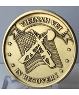 Vietnam Vet In Recovery Serenity Prayer Bronze Medallion Coin Chip AA NA... - $1.59
