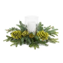 Mixed Pine Candle Holder 18&quot;D x 7.75&quot;H PVC - £36.58 GBP