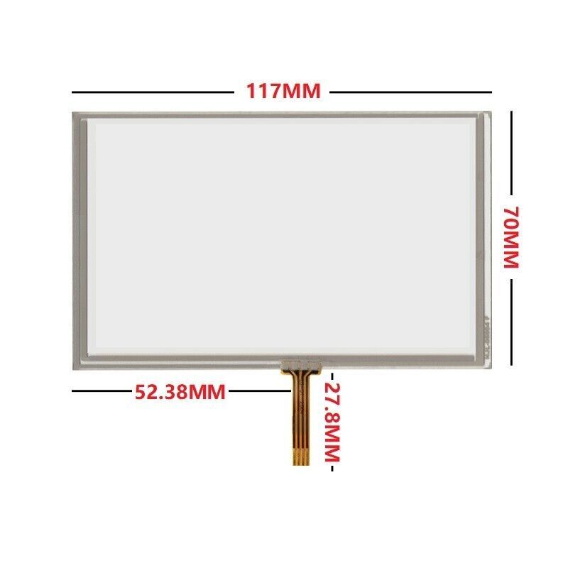 5 inch 4 wire Resisitive Digitizer Glass 117x70mm Touch Screen For GPS 1... - $5.71