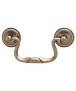 3 Pack Handle Antique Brass 3 Inch Center to Center Drop Cabinet Drawer ... - $14.78