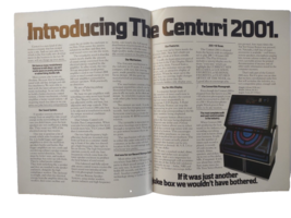 Centuri 2001 Jukebox FLYER Unused Original Phonograph Music Art Foldout ... - $21.05