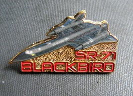 BLACKBIRD SR-71 AIRCRAFT LAPEL PIN BADGE 1.5 INCHES PRINTED AND ENAMEL - $5.74