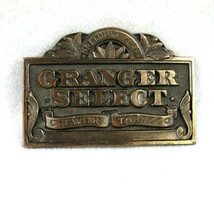 Vintage 1988 Granger Select Chewing Tobacco Belt Buckle Metal Advertising USA - £23.72 GBP