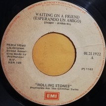 Rolling Stones Waiting On A Friend / Little T &amp; A 7” 45rpm From Peru Jagger - £9.57 GBP