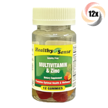 12x Bottles Healthy Sense Multivitamin &amp; Zinc Dietary Gummies | 12 Per Bottle - £18.86 GBP