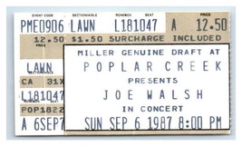 Joe Walsh Concert Ticket Stub Septembre 6 1987 Chicago Illinois - £36.43 GBP