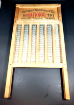 National Washboard Co. No. 701 Vintage Wood The Zinc King Top Notch USA ... - £37.47 GBP