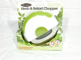 Mezzaluna Herb &amp; Salad Chopper Microplane 48008 White Kitchen Dining Too... - $9.98