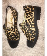 SAM EDELMAN Melanie Leopard-Print Brahman Hair Exfords sz 5 new - £31.56 GBP