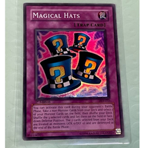 Vintage, YuGiOh Pharaoh&#39;s Servant Magical Hats PSV-033 1st Ed-Holo Super Rare NM - £42.81 GBP