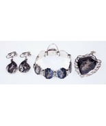 Gorgeous Sterling Silver Niello Jewelry Set (Earrings, Bracelet, Pendant) - $11,475.20 MXN
