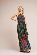 Nwt $248 Anthropologie Kalinka Halter Maxi Dress By Geisha Designs 2, 4 - £71.31 GBP