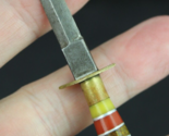 vintage CANDY STRIPE fixed blade dagger knife miniature SPARKLE 70&#39;s EST... - £95.91 GBP