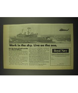 1968 Royal Navy Ad - Work in the sky. Live on the sea - £14.55 GBP