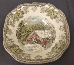 Johnson Bros Friendly Village The Covered Bridge Square Cereal Bowl 6” - £9.70 GBP