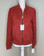 Andrew Marc NWT Women’s zip Up leather jacket size M In paprika Red C9 - £34.96 GBP