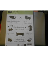 Stampin Up Wooden Stamp Set (new) HOT IDGGITY DOG (14 stamps) - $28.17