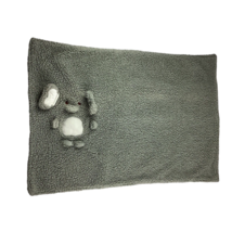 Elephant Blanket Gray Lovey Plush Stuffed Animal Security Crib Baby Toddler - £14.06 GBP