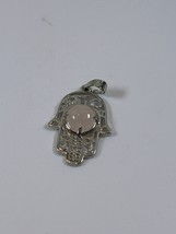 (#211) - ROSE QUARTZ HAMSA HAND PENDANT - NEW - $187.57 MXN