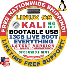 Linux Os Kali, Live Boot Everything Version, 64-BIT, AMD64 For Ma Cs &amp; P Cs - $12.86