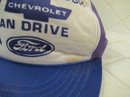Rather Push My Chevrolet Than Drive a Ford Vintage Snapback Trucker Hat ... - $21.14
