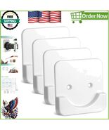 Durable White Acrylic Shower Curtain Tension Holders - 4 Pack Mount Reta... - $26.56 CAD