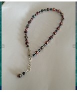 beautiful beaded anklet with adjustable chain for anklet fit - £32.04 GBP