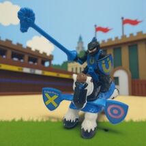 Fisher Price Great Adventures 1994 Medieval Jousting Knights Blue Horse ... - $19.39