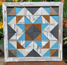 Wood Quilt - Dramatic Star Quilt Features Authentic Aged Barn Wood - £47.95 GBP