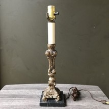 Vintage Baroque Style Italian Marble Brass Table Lamp Empire Rococo Working ￼ - £73.98 GBP