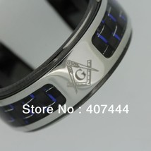 Free Shipping Jewelry Hot Sales 8MM Black Stainless Steel Light Catcher Masonic  - £30.43 GBP