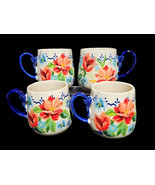 The Pioneer Woman Spring Bouquet Floral Stoneware Cup Mug 19oz Set of 4 - $69.91 CAD