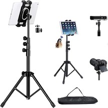 Aluminum 360° Rotating Adjustable 68&quot; Tall Tablet Tripod For Ipad Floor Stand, - £36.02 GBP