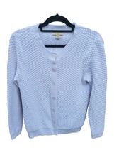 Appleseeds Cardigan Medium Petite Womens Long Sleeve Sweater White Butto... - £20.15 GBP
