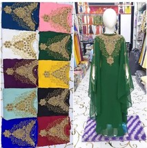 Abaya Kaftan  Party Moroccan Kids New Wedding Georgette caftan Dress Gow... - $72.05