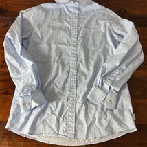 ROWN Men's M Blue Geometric Long Sleeve Button-Up Shirt - $27.77